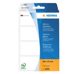 Etiket HERMA adres 4300 88x35mm 250stuks zig-zag