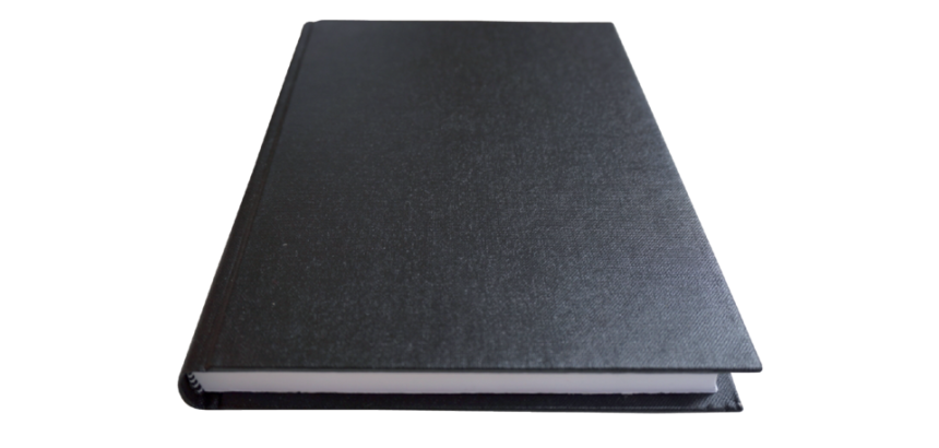 Cahier Qbasic couverture rigide A5 400 pages ligné noir