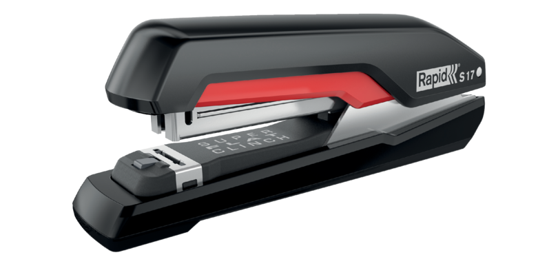 Rapid Supreme fullstrip S17 desktop stapler 30 sheets black/red