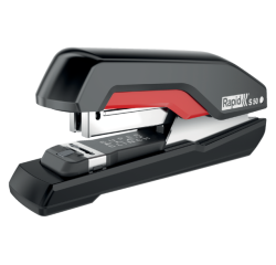 En_grapadora rapid supreme s50 plastico capacidad de grapado 50 hojas usa grapas 24/6-8+ y 26/6-8+ color negro/rojo