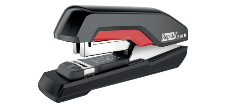 Rapid Supreme S50 Heftgerät Halbband 50 Blatt schwarz/rot