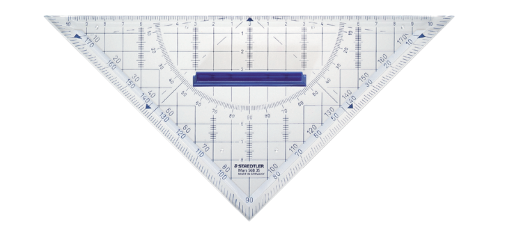 Staedtler Geometric Set Square 568 220mm transparent