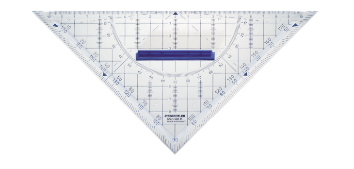 Equerre Géométrique Staedtler 568 220mm transparent