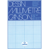 Bloc de papier millimétré Canson A4 bleu 50 feuilles