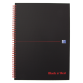 Oxford BLACK N' RED cahier spiralé en carton, 140 pages ft A4, quadrillé 5 mm