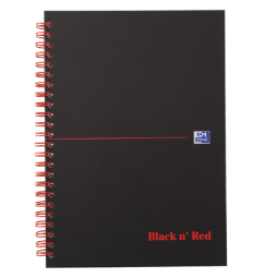 Notitieboek Oxford Black n' Red A5 70v ruit 5mm