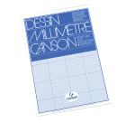 Block mit Millimeterpapier, A4, 90 g/m², Ocker