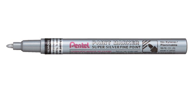 Pentel Marker MSP10 bullet 1.5mm silver