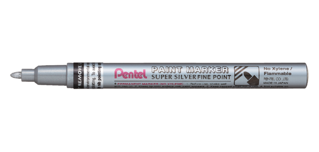 Pentel Marker MSP10 bullet 1.5mm silver