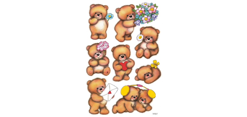 HERMA 3578 Bear and Flower Label