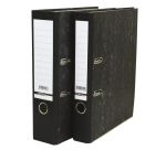 Classeur à levier Qbasic A4 50mm carton noir marbré