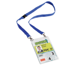 Durable Badge for A6 Events with Blue Lanyard 10 Pieces