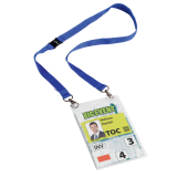 Badge Durable 8525 pour événements A6 avec cordon bleu 10 pièces