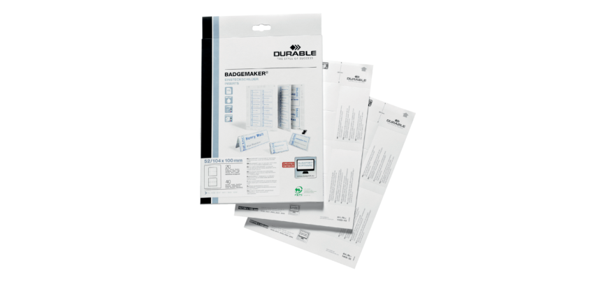 Bristol badge Durable 1420 imprimable A6 80 pièces