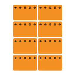 GB_Étiquettes pour surgelés, 26 x 40 mm, orange fluo