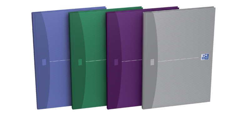 Oxford Office Essentials schrift, harde kaft, 192 bladzijden, ft A4, geruit 5 mm, geassorteerde kleuren