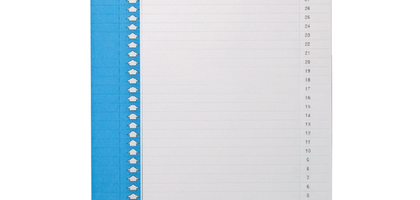 Etiquette dossier suspendu Elba n°9 157x7mm latéral bleu 10 pièces