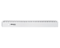 Liniaal Westcott basic kunststof 30cm transparant