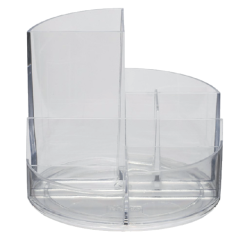Organiseur MAULrundbox 7 compartiments Ø140x125mm transparent