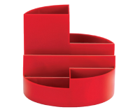 Organiseur MAULrunbox 7 compartiments Ø140x125mm rouge