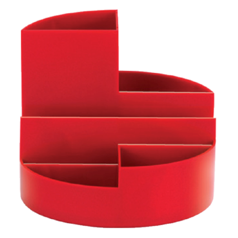 Organiseur MAULrunbox 7 compartiments Ø140x125mm rouge