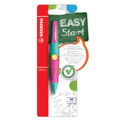 Portemine STABILO EASYergo HB 1,4mm gaucher turquoise/néon jaune blister