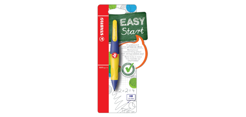 Portemine STABILO EASYergo 1,4mm droitier violet/néon jaune blister