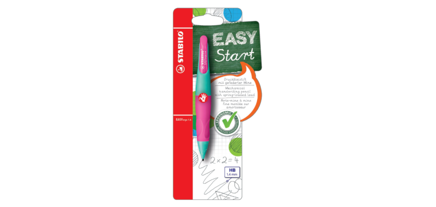 STABILO EASYergo Druckbleistift 1,4mm Rechtshänder türkis/neon gelb Blister