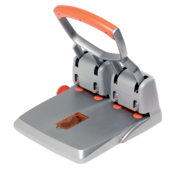 Perforateur Rapid Supreme HDC150/4 Heavy Duty 4 trous 150 feuilles argent/orange