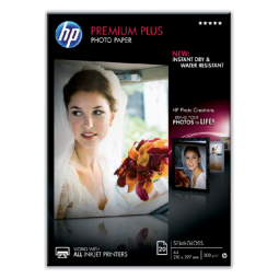 HP Premium Plus Photo Paper - Fotopapier - halbglänzend - 20 Blatt - A4 - 300 g/m²