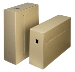 DE_Loeff's boîte à archives City box 30+, ft 390 x 260 x 115 mm, brun/blanc, paquet 50 pcs