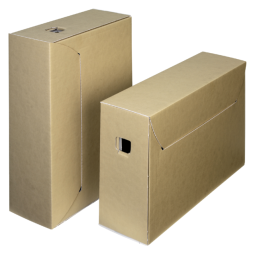 Loeff's archiefdoos City Box 30+, ft 390 x 260 x 115 mm, bruin/wit, pak van 50 stuks