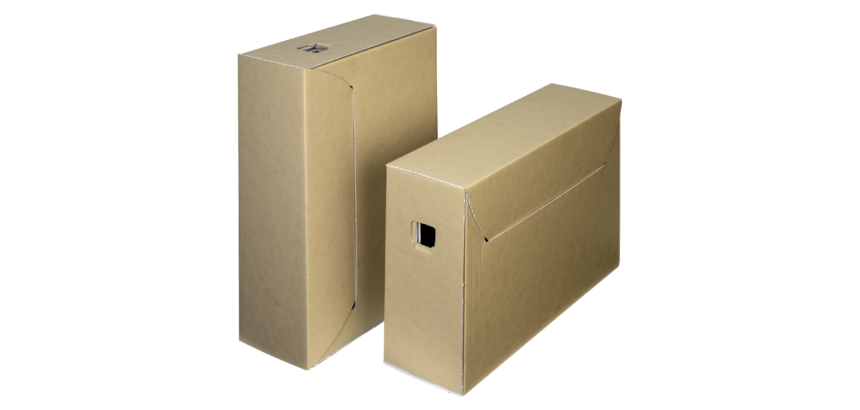 Loeff's City Box Archive Box 30+, ft 390 x 260 x 115 mm, brown/white, pack of 50 pcs