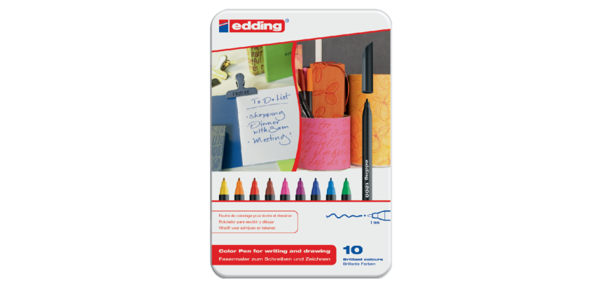 Fineliner edding 1200 Assorted Colors Box of 10 Pieces