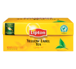 Thé noir Lipton Yellow Label - Boîte de 100 sachets