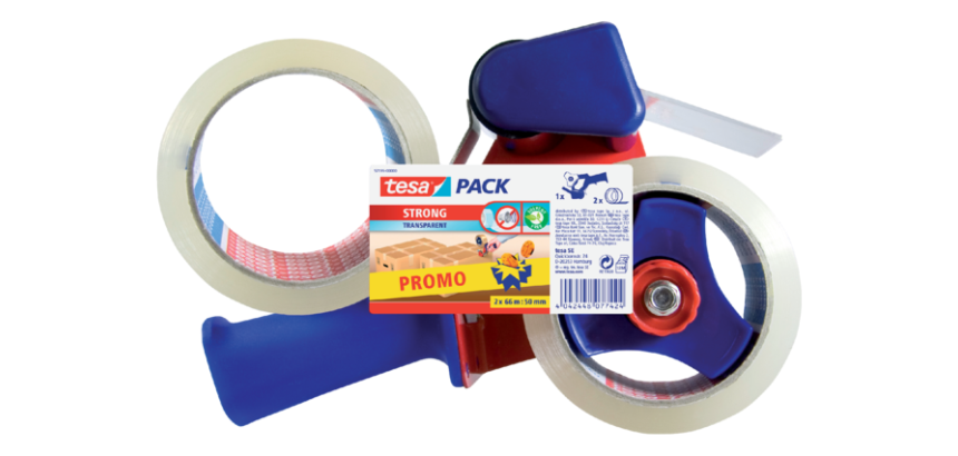 Dévidoir tesa 57195 avec 2 rouleaux 66mx50mm tranparent