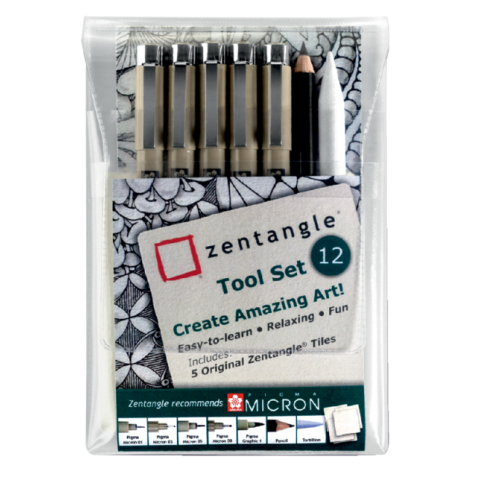 Fineliner Sakura Zentangle tool set 12delig