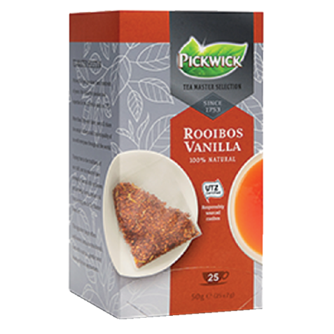 Pickwick Tea Master Selection, rooibos vanille, paquet de 25 pièces