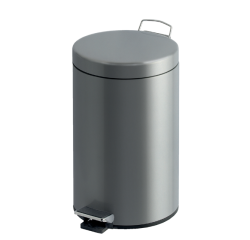 Pedal bin V-part 12L matte stainless steel
