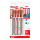 Marqueur edding 3000 Pointe ogive 1,5-3mm rouge blister 4pcs