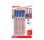 Edding 3000 Rundspitze 1,5-3mm Blau Blister 4 Stück