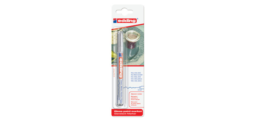 Marqueur peinture edding 780 à base d'huile 0,8mm argent blister 1 pièce
