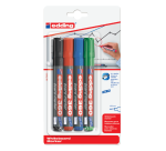 Marqueur tableau blanc edding 360 ogive 1,5-3mm assorti blister 4 pièces