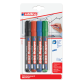 Viltstift edding 360 whiteboard rond 1.5-3mm assorti blister à 4 stuks