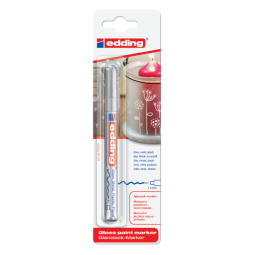 Feutre peinture edding 751 ogive 1-2mm argent blister 1 pièce