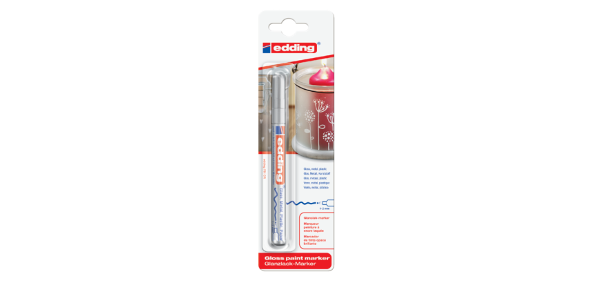Marqueur peinture edding 751 à base d'huile 1-2mm argent blister 1 pièce