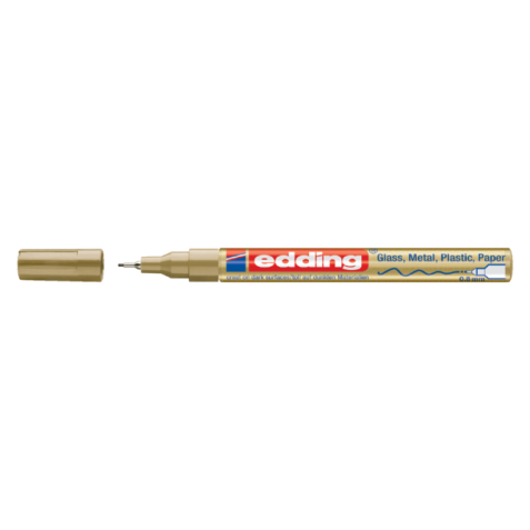 Viltstift edding 780 lakmarker rond 0.8mm goud