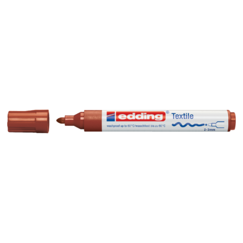 Textielmarker edding 4500 rond 2-3mm bruin