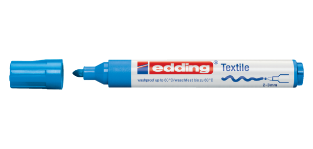 Textilmarker edding 4500 Rundspitze 2-3mm Himmelblau