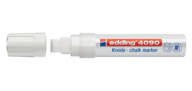 Marqueur Vitre edding 4090 biseau 4-15mm blanc